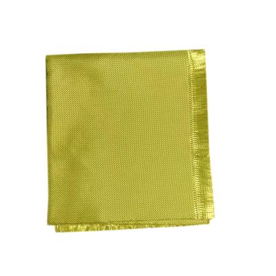 China 1500D Kevlar Fire Resistant Fabric , Woven Yellow Para Aramid Cloth for sale