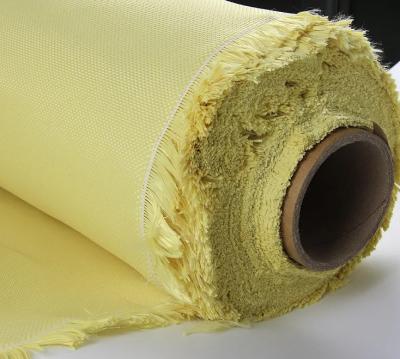 China Lightweight Kevlar Fire Resistant Fabric Yellow High Strength Textile for sale