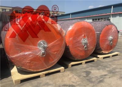 China Orange Color Foam Filled Fenders Large Round Boat Fenders High Energy Absorption for sale