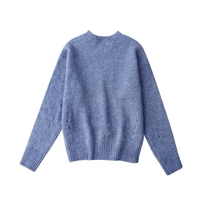 China pull neck Womens Sweater Clothing Long Sleeve Knitted Crop Top Sweater for sale