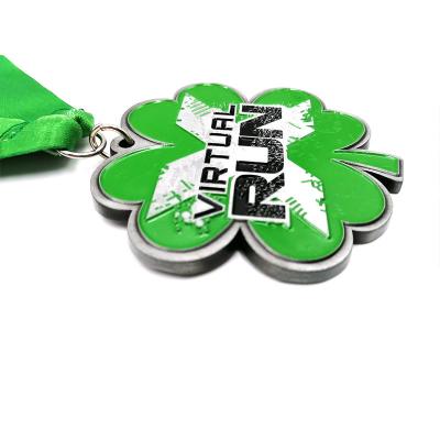 China four leaf clover virtual Custom Running Medals for sale