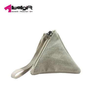 China Canvas Personalised Womens Bags Triangle Coin Purse Pouch Wear Resistant for sale
