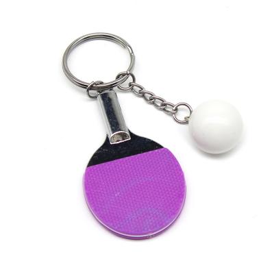 China Charms 3d Metal Personalized Keychain Gifts Table Tennis Ball Keychain for sale