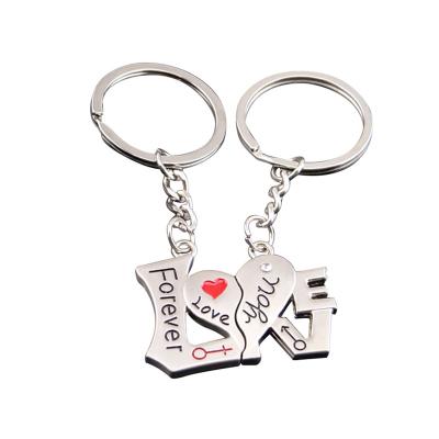 China Rhinestone Lovely Heart Shape Personalized Keychain Gifts Metal for sale