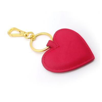 China Innovative Personalized Keychain Gifts 	Leather Heart Shape Key Ring for sale