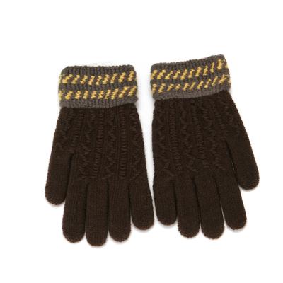 China wholesales custom kids five-fingers fashion gym simple winter warm and cold proof kintted  sports touch screen mitts for sale