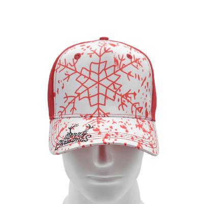 China Christmas Elements Design Trucker Baseball Hats With Metal Closure for sale