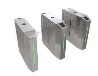 China Luxury Ticket Turnstiles Access Control Oblique Octagon Wing Gate Turnstile for sale