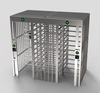China 304 Stainless Steel Turnstile Full Height Construction Turnstiles With Double Lane for sale