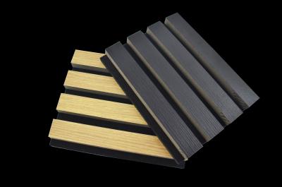 China Fireproof Oak Wooden Veneer Slat Sound Proofing Acoustic Wood Wall Panel for sale