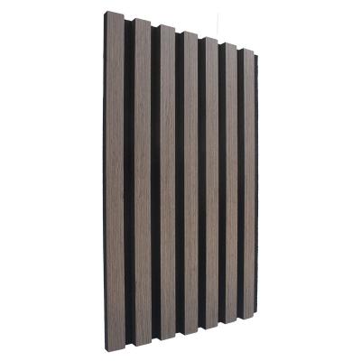 China Flameproof Black Walnut Wood Veneer Acoustic Panels For Meeting Venue for sale