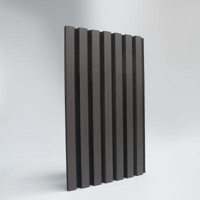 China 600*2800*21mm Black Wood Veneer Wall Panels For Concert Hall Fire Resistant for sale