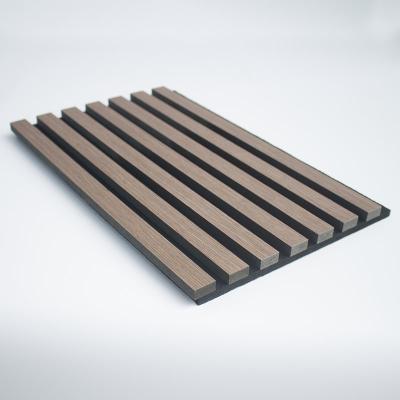 China Cherry 3D Sound Proof Wooden Wall Slat Panels For Meeting Area for sale