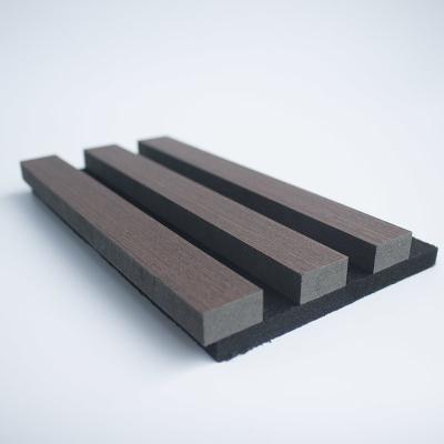 China Fire Resistant 9mm PET Wooden Wall Slat Panels For Musical Concert Hall for sale