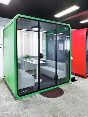 China 4 People Phone Booth Portable Soundproof Office Vocal Studio Booth for sale
