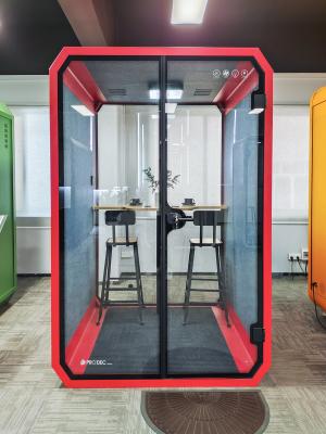中国 Indoor Outdoor Office Meeting Pod Soundproof Telephone Booth FR MDF 販売のため