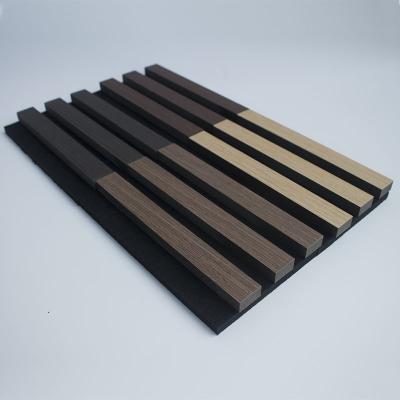 China Gym Multicolor Wall Slat Wood Veneer Panels Fireproof Durable for sale