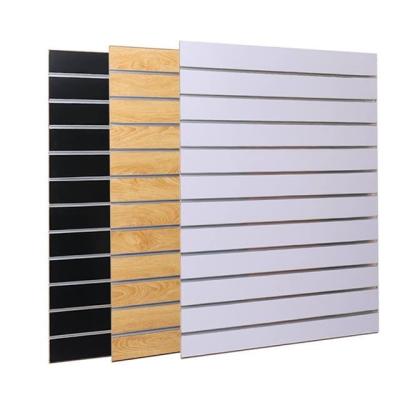 China Multicolor Durable Melamine Slatwall Panels Fire Resistant For Corridors for sale