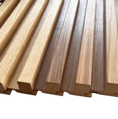 China Harmless Practical Wooden Wall Slat Panels , Moistureproof Veneer Wood Panels Wall for sale