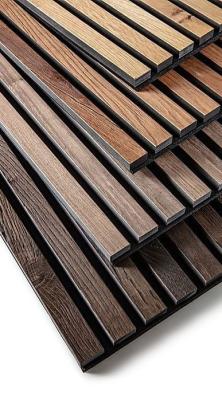China Soundproof Acoustic Slat Wood Wall Panels Harmless Multicolor for sale