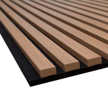 China Flavorless Nontoxic Wood Veneer Wall Panels , Practical Wood Slat Panels Interior for sale