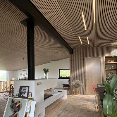 China European standard 3D Interior Decoration slat Acoustic wooden Wall Panel à venda