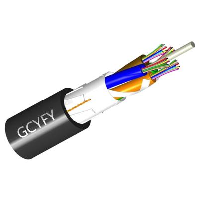China Micrófono soplado GCYFY 72 de la fibra del solo modo de G652D del aire con varios modos de funcionamiento de la base del cable en venta