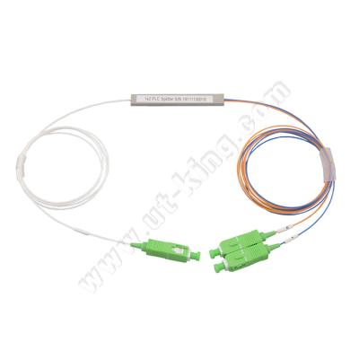 China FTTH Mini 1x2 Fiber PLC Splitter With SC/APC Connector for sale