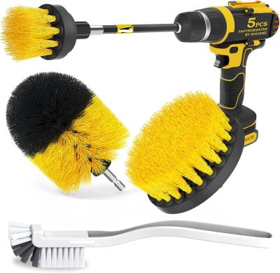 China 5 Pieces 10cm Cordless Drill Scrub Brush Attachment Polypropylene Wire for sale