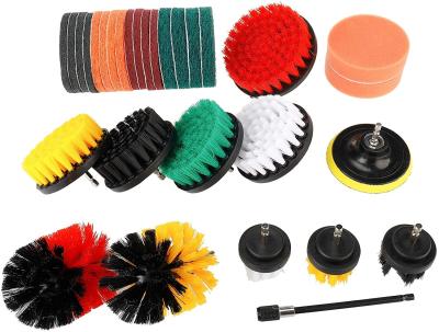 China 30Pcs Car Detailing Drill Attachment Scouring Pads Power Scrubber Set 3.5in for sale