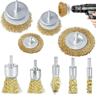 China 1in Wire Brush Set 80g For Drill Metal Attachment Grinding Rust for sale