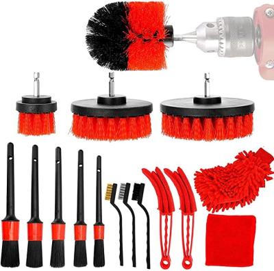 China Car Cleaning Brushes Set Includes 5 Soft Premium Detail Brush Auto Wheel Brush Kit for sale