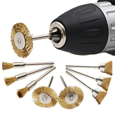China 2.5cm Rust Removal Wire Metal Wheel Brush 4.7g 41mm Long Rotary Grinder Power Tool for sale