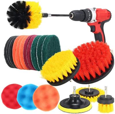 China Nylon PP Filament Electric Drill Brush 24 Pieces Red 2'' 3.5'' 4'' 5