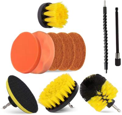 China 11 Pieces Drill Brush Attachment Set For Cleaning Sponge for sale