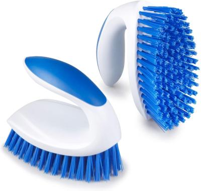 China 2 Pack Stiff Bristle Grout Scrubber Brush For Cleaning Shower 0.3mm Filament for sale