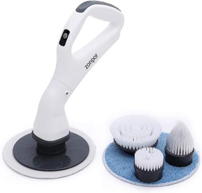 China Rechargeable Cordless Electric Spin Scrubber With 4 Replaceable Brush Heads for sale