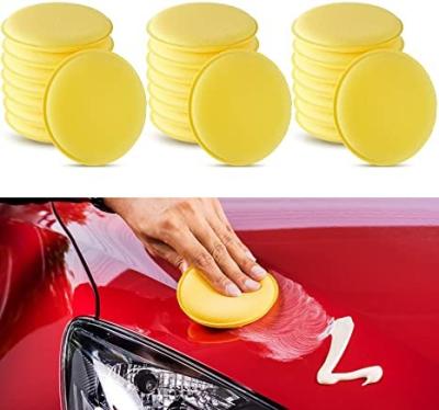 China 4 Inch Wax Foam Applicator Pad 24 Pieces For Car Polishing And Waxing for sale