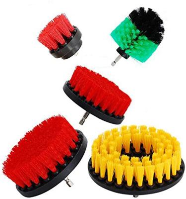 China 5pcs Drill Powered Cleaning Brush Compatible With Cleaning Pool Tile for sale