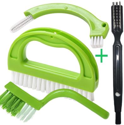 China Kitchen Bathroom Cleaning Tile Joint Brush ABS Plastic Green for sale
