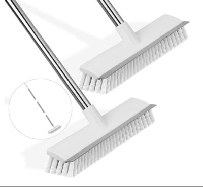 China 2 Pack Floor Scrub Brush With Long Handle Stiff Bristle for sale