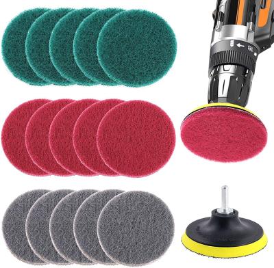 China Bathroom 16Pcs Power Scrubber Drill Brush Kit With 4 Inch Disc Pad Holder for sale