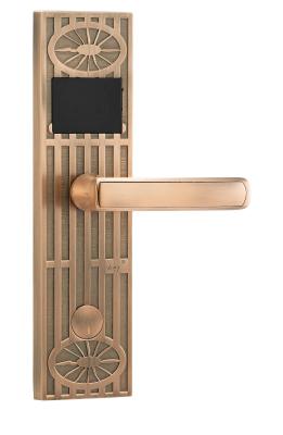 China Sistema de la cerradura de puerta del hotel del oro usando la tarjeta 125KHz o 13.56MHz de Rfid en venta