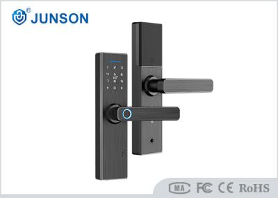 中国 反詮策好きの指紋のドア ロック6V黒いWIFIのタイプ低い電力警報 販売のため