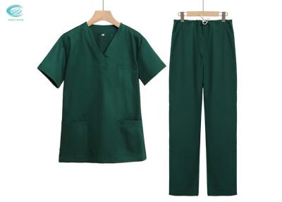 China Polyester Cotton Reusable Scrub Suits Nurse Uniforms Gown Hospital Cloth for sale