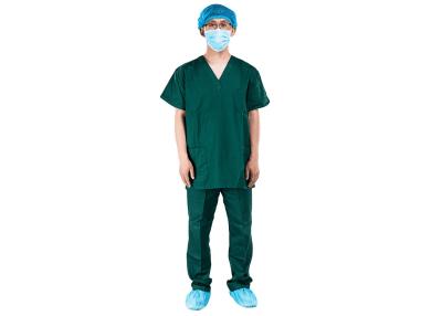China O hospital médico esfrega o uniforme curto dos cuidados da luva do decote em V dos ternos à venda