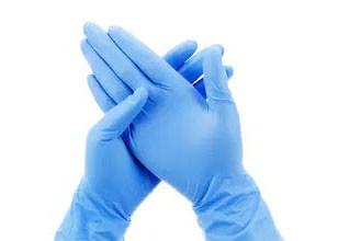 Китай Перчатки осмотра безопасности устранимого медицинского голубого порошка перчаток нитрила свободные продается