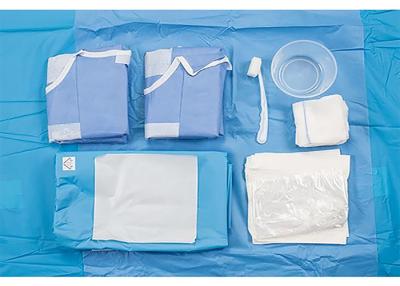 China Angiography Procedure Pack Disposable EO Sterile Surgery Pack SMS Blue surgical instrument for sale