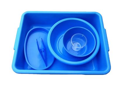 China PP Blue Surgical Basin Bowl Medical Disposable Plastic Guide Wire Bowl 250ml for sale