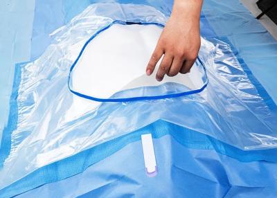 China Fabric Nonwoven Surgical Sterile Drapes 20 X 20 Inch In Blue Color For Hospital Use for sale